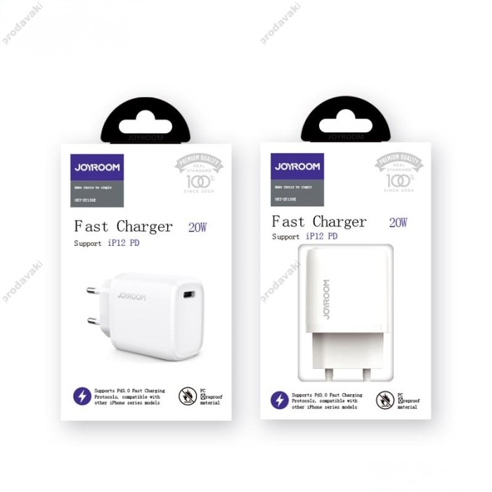 Мережевий зарядний пристрій JOYROOM NRT-DY139E Intelligent fast chargerr 20W White
