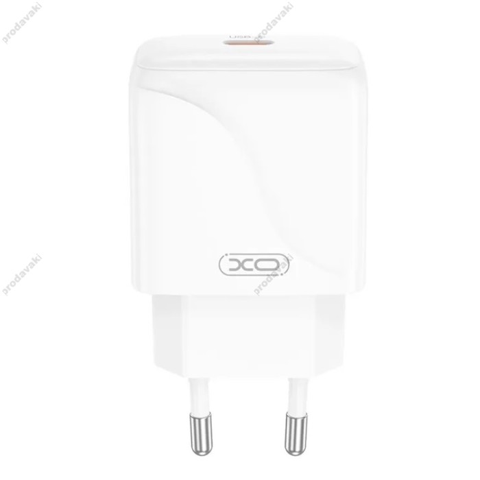 Мережевий зарядний пристрій XO L141 Single USB-C Fast Charger 20W White
