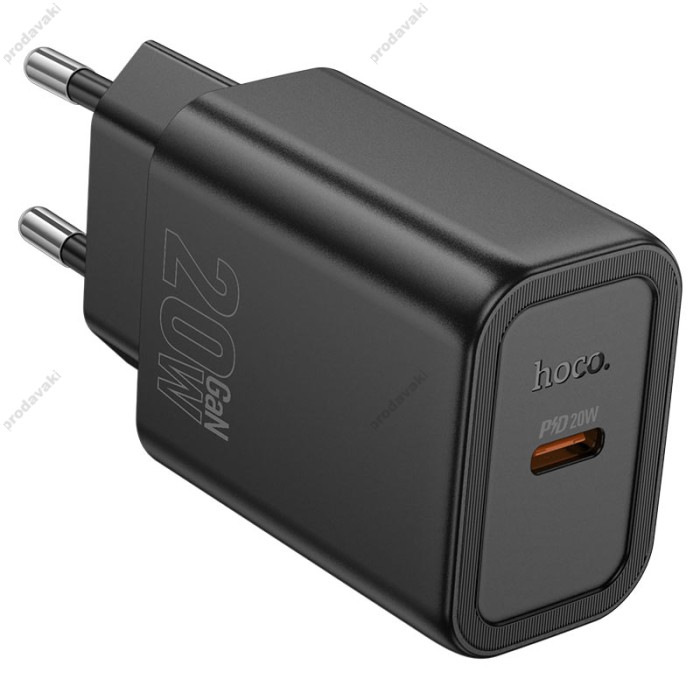Мережевий зарядний пристрій HOCO N60 Gentle single port charger 20W Black