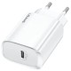 Мережевий зарядний пристрій USAMS T39 US-CC131 Single Port PD Fast Charger 20W White