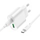 Мережевий зарядний пристрій HOCO C109A Fighter charger Type-C cable 20W White