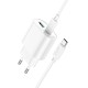 Мережевий зарядний пристрій HOCO C109A Fighter charger Type-C cable 20W White