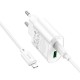 Мережевий зарядний пристрій HOCO C109A Fighter charger Lightning cable 20W White