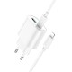 Мережевий зарядний пристрій HOCO C109A Fighter charger Lightning cable 20W White