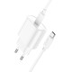 Мережевий зарядний пристрій HOCO C109A Fighter single port charger Type-C cable 20W White