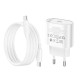 Мережевий зарядний пристрій HOCO C109A Fighter single port charger Type-C cable 20W White