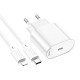 Мережевий зарядний пристрій HOCO C109A Fighter single port charger Lightning cable 20W White