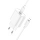 Мережевий зарядний пристрій HOCO C109A Fighter single port charger Lightning cable 20W White