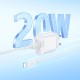 Мережевий зарядний пристрій HOCO C109A Fighter single port charger Lightning cable 20W White