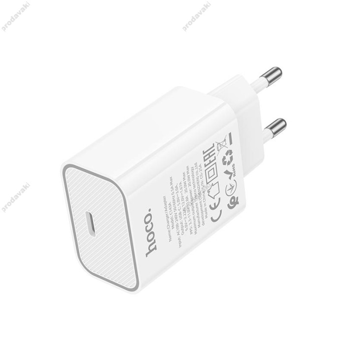 Мережевий зарядний пристрій HOCO C143A Benefit single port charger 20W White