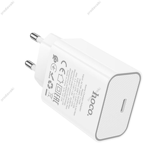 Мережевий зарядний пристрій HOCO C143A Benefit single port charger 20W White