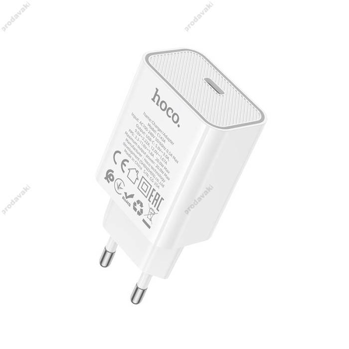 Мережевий зарядний пристрій HOCO C143A Benefit single port charger 20W White