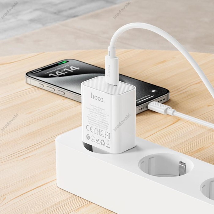 Мережевий зарядний пристрій HOCO C143A Benefit single port charger 20W White