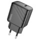 Мережевий зарядний пристрій HOCO CS22A Value single port charger Lightning cable 30W Black