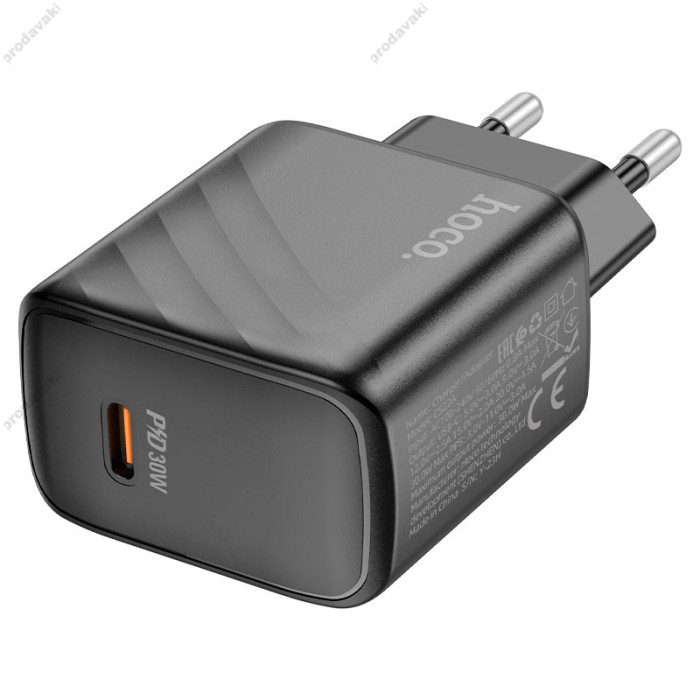 Мережевий зарядний пристрій HOCO CS22A Value single port charger 30W Black