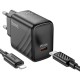 Мережевий зарядний пристрій HOCO CS22A Value single port charger Lightning cable 30W Black