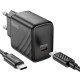 Мережевий зарядний пристрій HOCO CS22A Value single port charger Type-C cable 30W Black