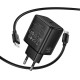 Мережевий зарядний пристрій HOCO N83 Profit single port Type-C cable 60W Black