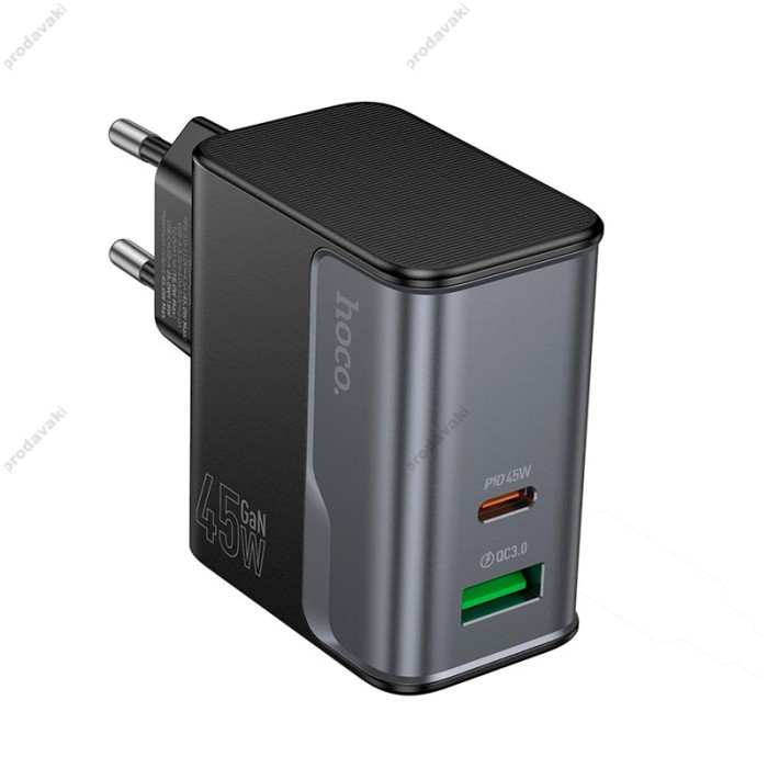 Мережевий зарядний пристрій HOCO CS74A Star Speed charger 45W Black