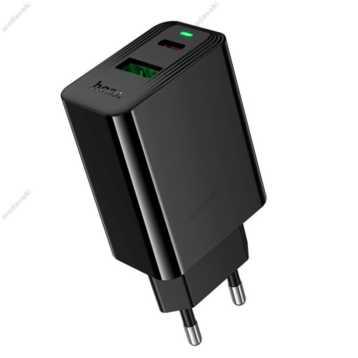 Мережевий зарядний пристрій HOCO CS95A Leader charger Type-C cable 30W Black