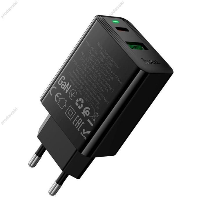 Мережевий зарядний пристрій HOCO CS95A Leader charger 30W Black