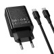 Мережевий зарядний пристрій HOCO CS95A Leader charger Type-C cable 30W Black