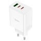 Мережевий зарядний пристрій HOCO C126A Pure power three-port 40W White