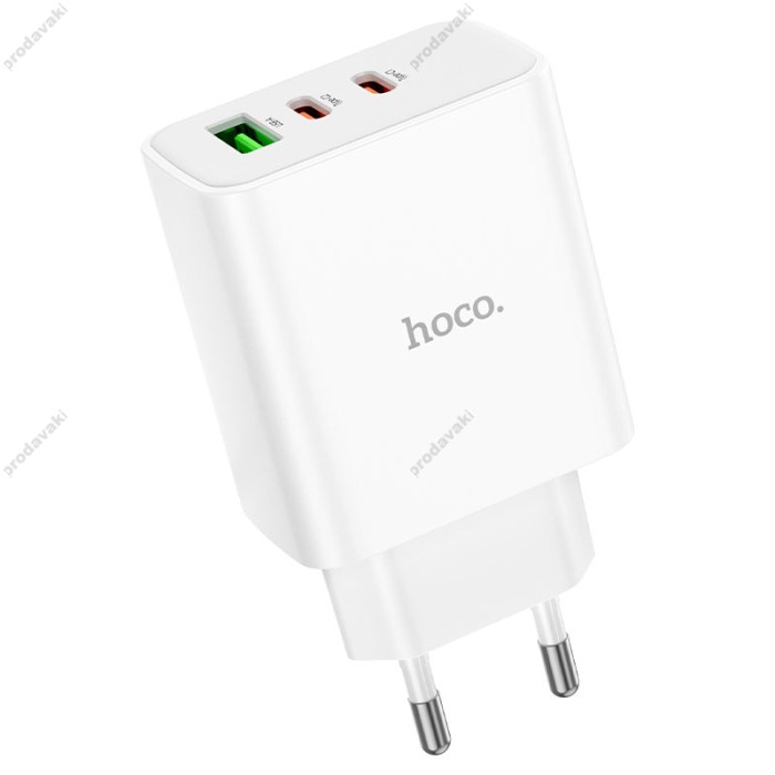 Мережевий зарядний пристрій HOCO C126A Pure power three-port 40W White