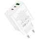 Мережевий зарядний пристрій HOCO C126A Pure power three-port 40W White