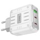 Мережевий зарядний пристрій HOCO C139A Rock charger 65W White