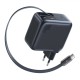 Мережевий зарядний пристрій Baseus EnerCore CJ11 Fast Charger with Retractable Cable 2C+U 100W Black E0120M00