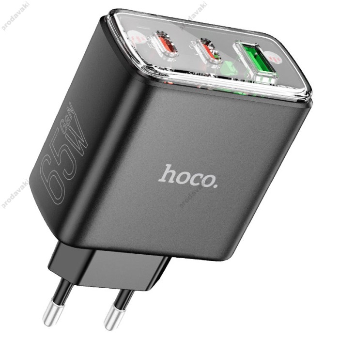 Мережевий зарядний пристрій HOCO CS44A Smart charger 65W Black