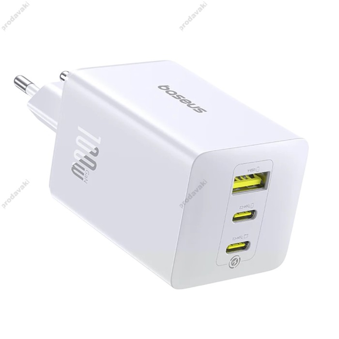 Мережевий зарядний пристрій Baseus EnerFill FE11 Fast Charger 2C+U 100W EU White P10182102213-00