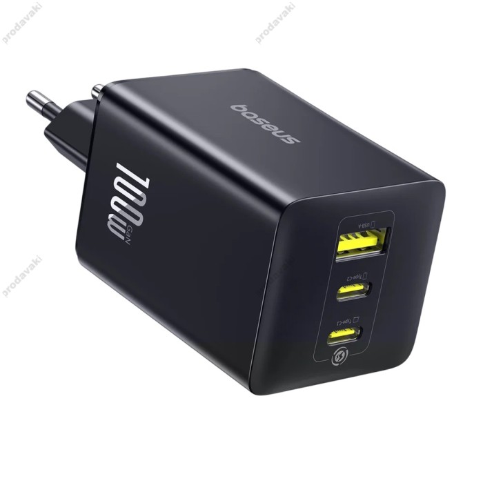 Мережевий зарядний пристрій Baseus EnerFill FE11 Fast Charger 2C+U 100W EU Black P10182102123-00