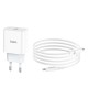 Мережевий зарядний пристрій HOCO C76A Speed source Lightning cable 18W White