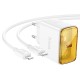 Мережевий зарядний пристрій HOCO CS41A Smart Lightning cable 35W White