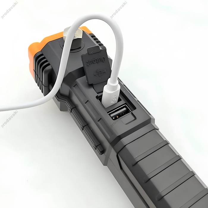 Ліхтарик ручний CH LED LL-104 XPE COB зі склобоєм Black