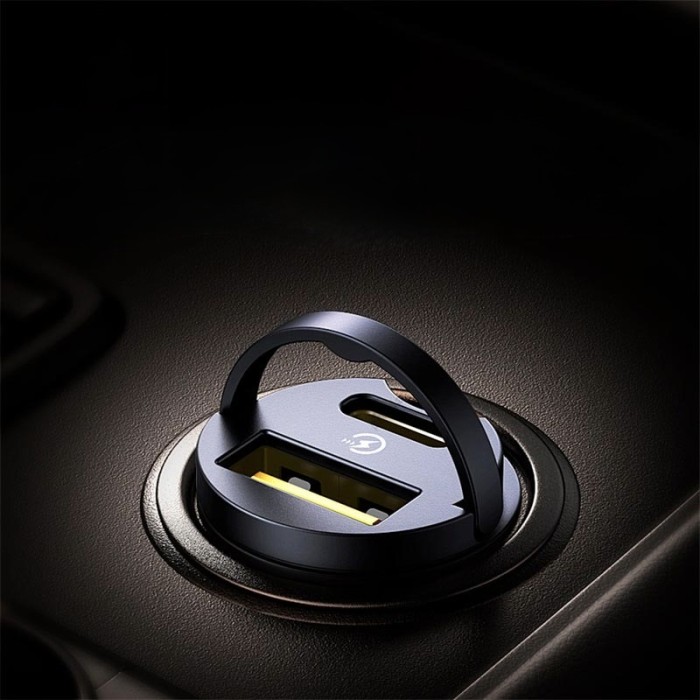 Автомобільний зарядний пристрій Baseus Tiny Star Mini Car Charger (U+C) 30W Black C00035001121-02
