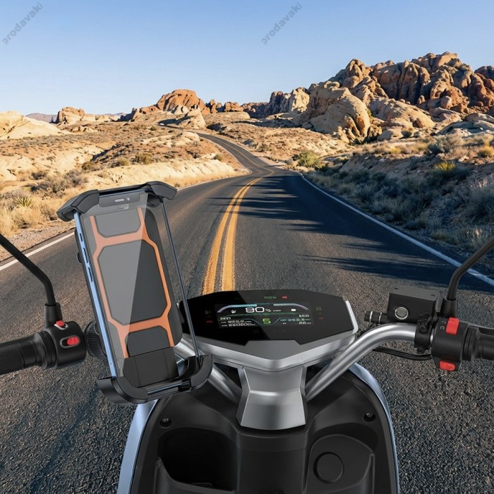 Тримач телефону для велосипеда/мотоцикла XO C201 Full-Coverage Motorcycle Phone Mount 7" Black
