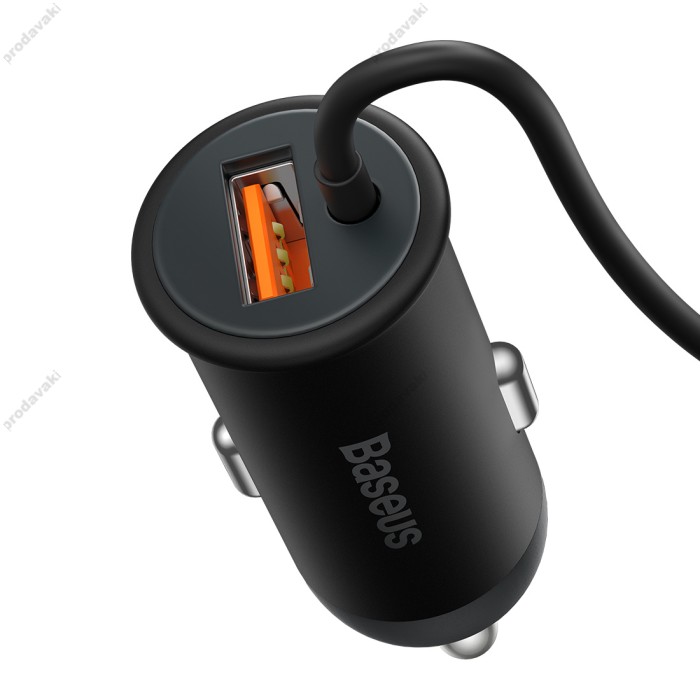 Автомобільний тримач із бездротовою зарядкою Baseus CW01 Magnetic Wireless Charging 15W (+АЗП USB 25W) Black C40141000111-01