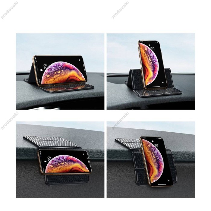 Антиковзний складаний килимок тримач для телефонів Baseus Folding Bracket Antiskid Pad Black SUWNT-01