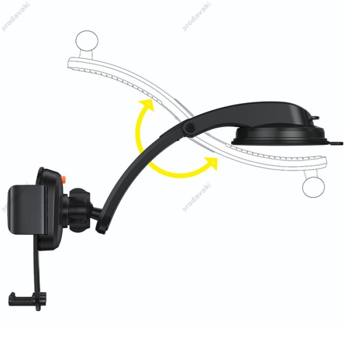 Автомобільний тримач Baseus Easy Control Clamp Car Mount Holder (A Set) Black SUYK010001
