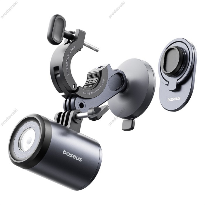 Тримач телефону для велосипеда/мотоцикла Baseus PrimeTrip Series Dual-Color Bike Light Black C12569000121-00