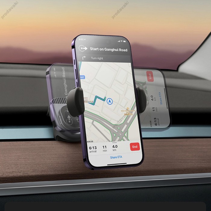 Автомобільний тримач Baseus T-Space Solar Electric Car Mount Black C40351300111-00