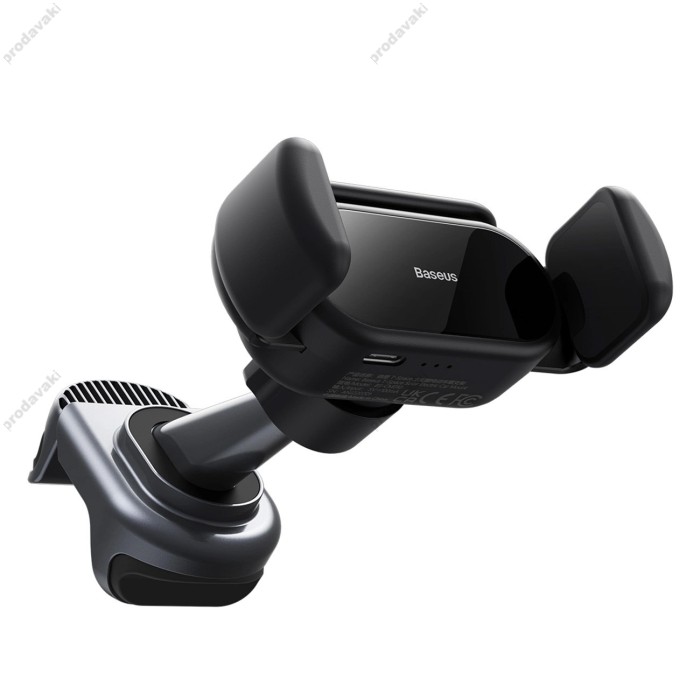 Автомобільний тримач Baseus T-Space Solar Electric Car Mount Black C40351300111-00