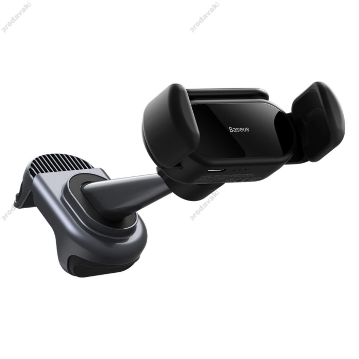Автомобільний тримач Baseus T-Space Solar Electric Car Mount Black C40351300111-00