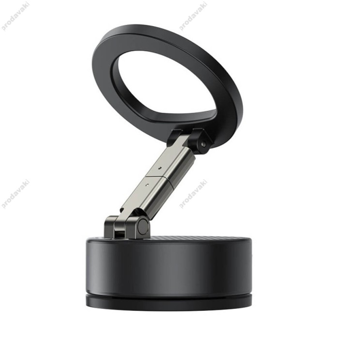 Автомобільний тримач XO C188 metal magsafe vacuum chuck manual latch magnetic holder (rotatable) Black