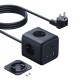 Подовжувач мережі фільтр Baseus Baseus EnerFill FA11 Cube Power Strip 3AC+1U+1C 67W 1.5m EU Black E00082100123-00