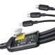 PD кабель Baseus Silky 3in1 USB-C to M+L+C 100W 1.5m Black P10377706123-00
