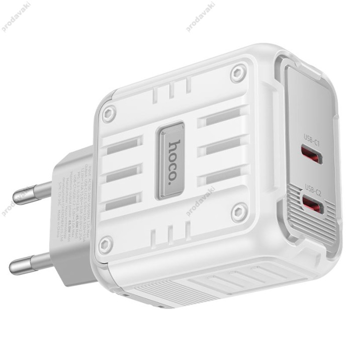Мережевий зарядний пристрій Hoco C137A Rock charger 45W White